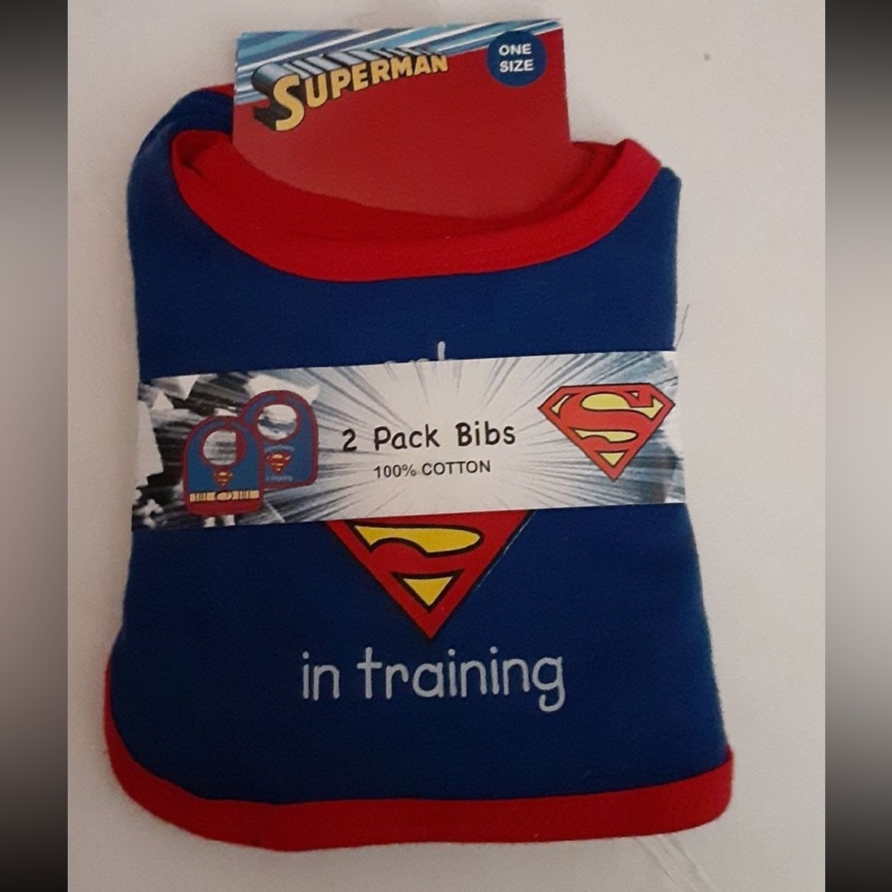 2 pack superman bibs